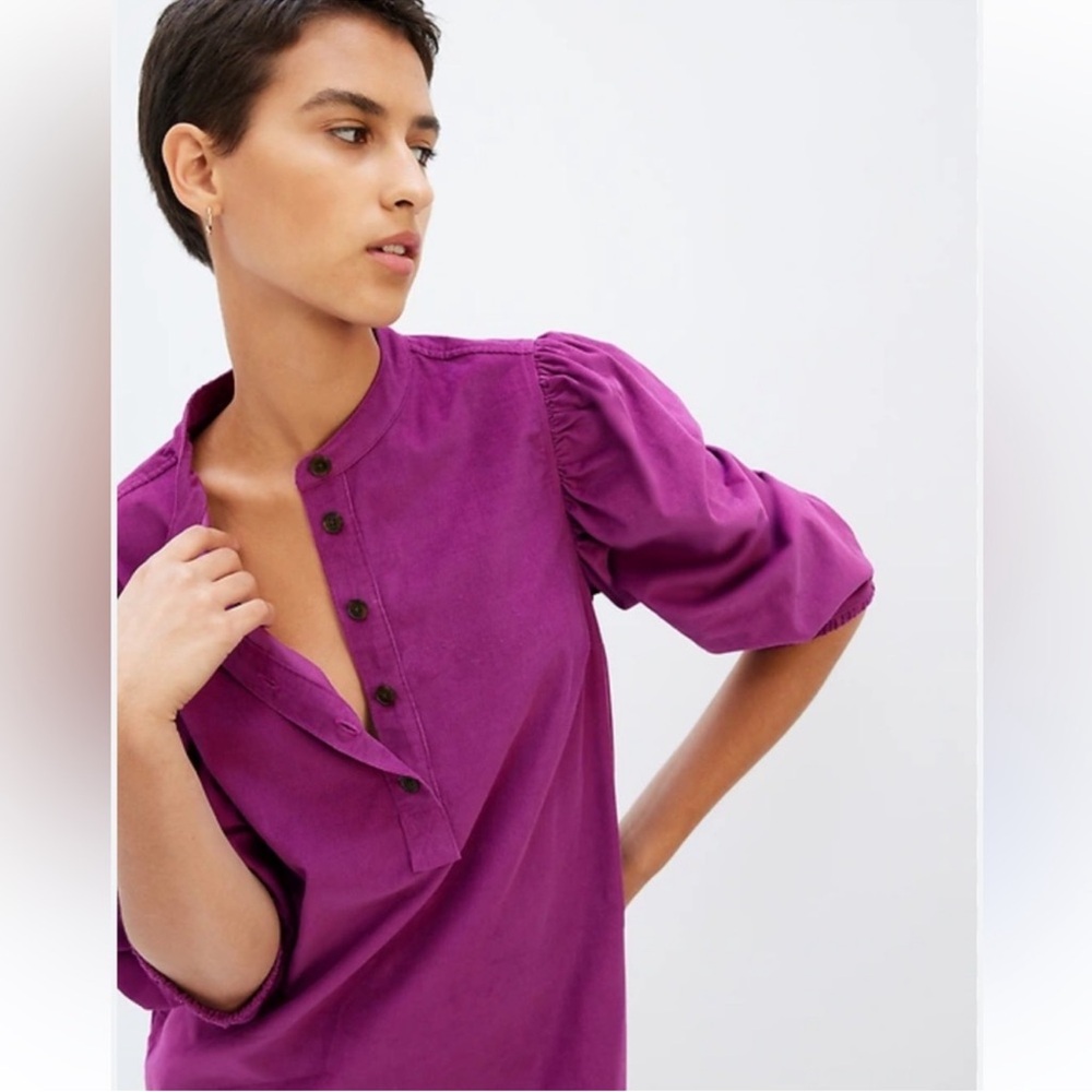 GAP Vibrant Puff Sleeve Corduroy Mini Dress size M - Picture 4 of 17